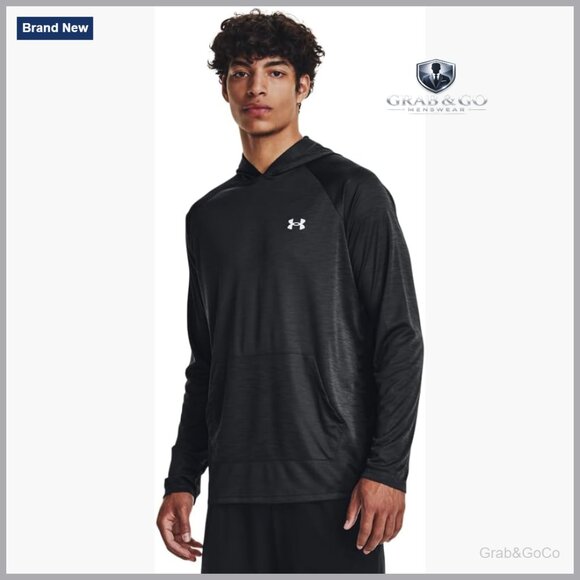 Long Sleeve Hoodie with Kangaroo Pocket Quick-Dry Polyester Active Wear